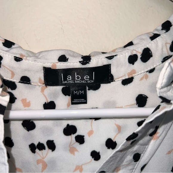 RACHEL Rachel Roy Patterned Rayon Button Down Blouse Size Medium - Picture 7 of 9